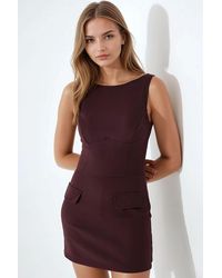 Hiccup - Fitted Mini Dress With Shorts - Lyst