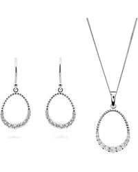Orphelia - 'Aria' 925 Sterling Set: Chain-Pendant + Earrings - Lyst