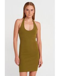 Dilvin - Geribbelde Bodycon Mini-Jurk - Lyst