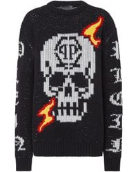 Philipp Plein - Pullover Ronde Hals Skull - Lyst