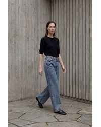 My Fashion - High Waist Straight Leg Denim Pants - Lyst