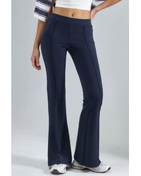 Busem - Geribbelde Elastische Flared Broek - Lyst