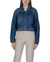 Replay - Denim Jacket Cropped Style - Lyst