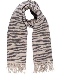 Pieces - Zebra-Muster Schal - Lyst