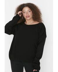 Trendyol - Trendyol Shift Straight Plus Size Trui - Lyst