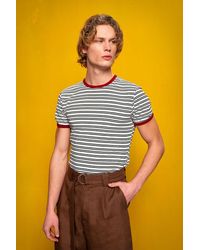 Giesto - Slim Fit Striped Crew Neck T-Shirt - Lyst