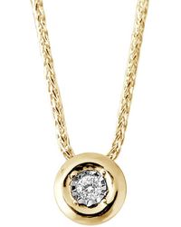 Diadema - Necklace Diamond Solitaire 0,020 Cts Serti Illusion 0.50 Cts - Lyst
