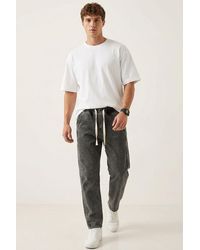 Bigdart - Relaxed Fit Denim Pants With Drawstring Waist - Lyst