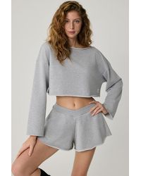 Grimelange - Crop Loose Crew Neck Sweatshirt - Lyst