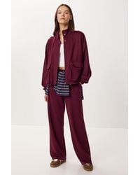 Happiness İstanbul - Pocket Detail Jacket & Wide Leg Pants Two-Piece Set - Lyst