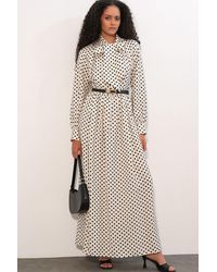 Bigdart - Polka Dot Maxi Shirt Dress - Lyst