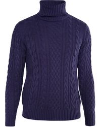 Mo - Pullover Mit Zopfstrick Herren - Lyst