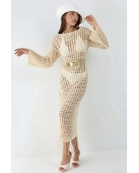Hiccup - 100% Cotton Cut-Out Maxi Knitwear Beach Dress - Lyst