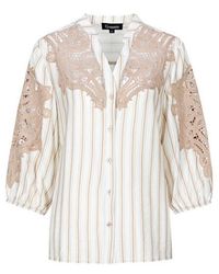 G-maxx - Blouse Hester-Offwhite Kint Camel - Lyst