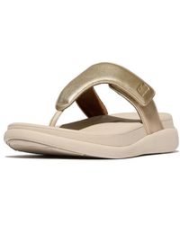 Fitflop - F-Mode Go Adjustable Flatform Toe-Post Sandals - Lyst