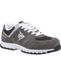 Dunlop - Arrow Suede Charcoal/ Safety Trainers - Lyst
