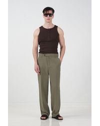 Giesto - Tailored Mid Waist Straight Leg Pants - Lyst