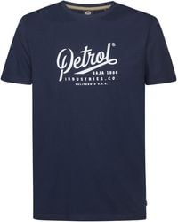 Petrol Industries - Jersey T-Shirt Met Print Huracán - Lyst