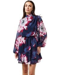 Ted Baker - A-Lijn Mini Jurk (Marine) - Lyst