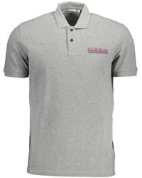 Napapijri - Grigio Katoenen Polo - Lyst