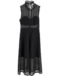 Sandro - Paris Alisa Gehaakte Midi-Jurk - Lyst