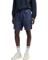 BOSS - Denim Shorts (Donkerblauw) - Lyst