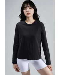 Busem - Long Sleeve Crew Neck Basic Blouse - Lyst