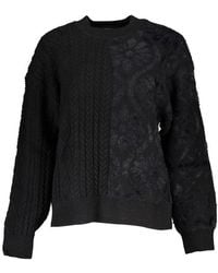 Desigual - Zwarte Katoenen Damestrui Met Col - Lyst