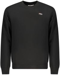 Fila - Hoodies & Sweatvesten ,Zwart ,Katoen Leverano Sweatshirt - Lyst