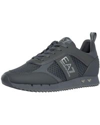 EA7 - Sportliche Mesh-Sneaker Mit Logo - Lyst