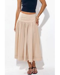 Busem - High-Waist A-Line Midi Skirt - Lyst