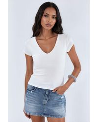 Busem - V-Neck Modal Cotton Blend Blouse - Lyst