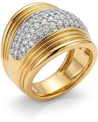 Luxenter - Ring Mit Funkelnden Zirkonia-Steinen, 18 Karat Gelbgold-Finish – Lilfu - Lyst