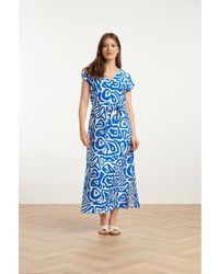 Smashed Lemon - 25003 Midi Jurk Met Te Abstracte Print - Lyst