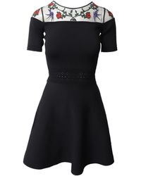 Sandro - Paris Rozenapplicatie Mini Jurk - Lyst