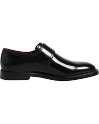 Dolce & Gabbana - Zwarte Leren Monk Strap Derby Formele Schoenen - Lyst