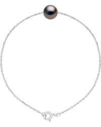 Ateliers Saint Germain - Bracelet Real Cultured Tahiti Pearl Passing Through Round 8-9 Mm - Lyst