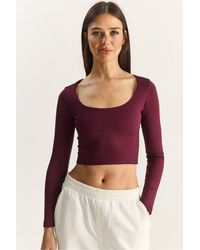 Bianco Lucci - Basic Cropped Top - Lyst