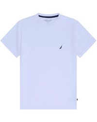 Nautica - T-Shirt Met Starboard-Logo En Ronde Hals - Lyst