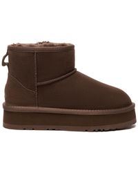 EverAu Australia - Ever Au Dusky Leather Platform Short Boots - Lyst