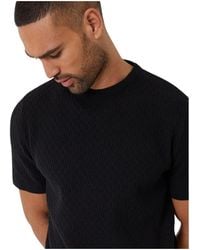 Threadbare - Textured Rib Knit Regular T-Shirt - Lyst