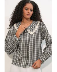 Bigdart - Plaid Viscose Poplin Shirt - Lyst