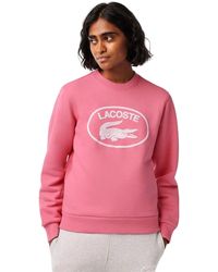 Lacoste - Loose Fit Organic Cotton Fleece Sweatshirt Voor - Lyst