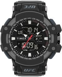 Timex - Digitale Uhr Mit Schwarzem Gummiband - Lyst