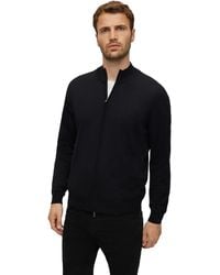 BOSS - Boss Balonso-L Vest Effen Merinowol - Lyst