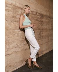 Dilvin - Pleated Straight-Leg Crepe Trousers - Lyst