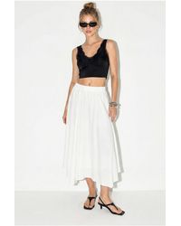 Bianco Lucci - High-Waist A-Line Midi Skirt - Lyst