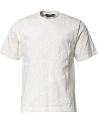 Dolce & Gabbana - Embossed Logo Short Sleeve Tee - Lyst