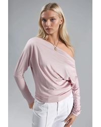 Busem - Boothals Drapé Blouse - Lyst