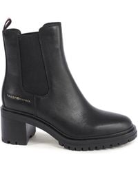 Tommy Hilfiger - Chelsea Boots Block Heel - Lyst